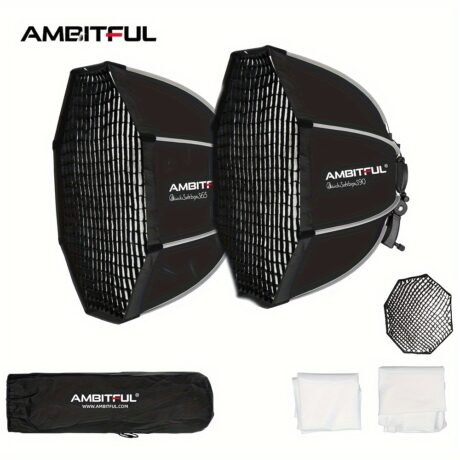 AMBITFUL S90 S65 Photography Quickly Release Foldable Octagon Camera Flash Light Grid Softbox Bracket Mount Handle Softbox For Godox TT520II V860III