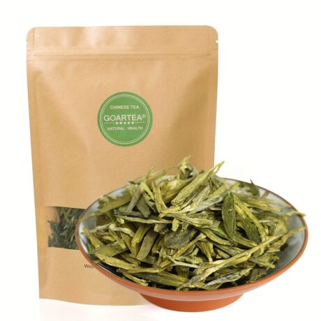 250gu002F8.8oz Premium Xihu Longjing Dragon Well Dragonwell Spring Green Tea Loose Leaf - Rich in Antioxidants, Delicate Floral Aroma, Smooth Taste - Authentic Chinese West Lake Long Jing Tea